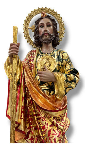 San Judas Tadeo 100cm Estofado En Oro
