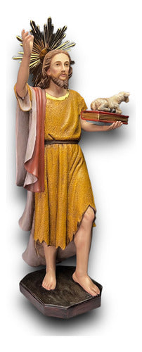 San Juan Bautista Talla En Madera 50cm