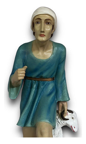 Pastor Con Chivo Para Nacimiento De 80cm