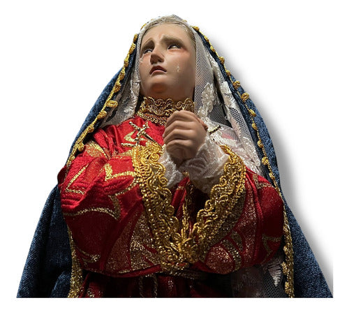 Virgen De Los Dolores Para Vestir Talla En Madera 50cm