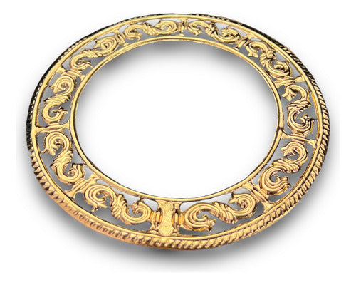 Aureola De 13.5cm Baño De Oro Para Santo Ó Imagen Religiosa