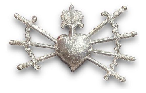 Corazón De 7 Dagas O Dolores De La Virgen  En Plata #10