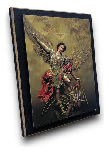 Cuadros De San Miguel Arcángel 5 Piezas De 15cm X 12cm