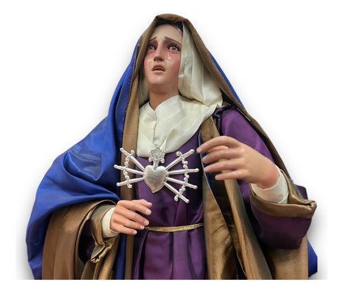 Corazón De 7 Dagas O Dolores De La Virgen En Plata #12.5