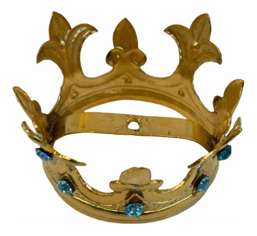 Corona Imperial #6 Baño De Oro Cristal Cortado