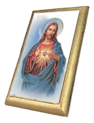 Cuadros Del Sagrado Corazón De Jesús 5 Piezas De 12cm X 7.5
