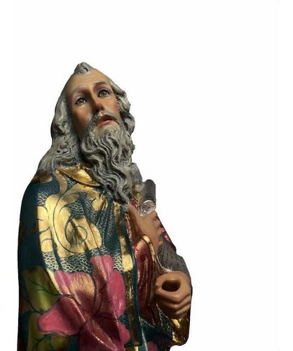 San Pablo De Tarso 83cm Óleo Y Hoja De Oro