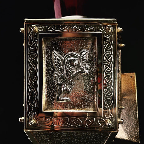 Lampara De Aceite (santísimo) De Pared  Baño De Oro. 59cm