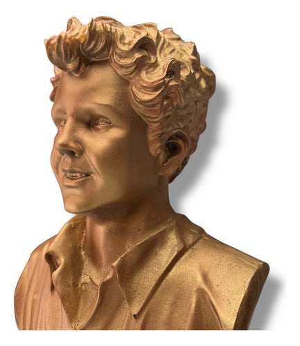 Busto Carlo Acutis Terminado Tipo Cobre 20cm