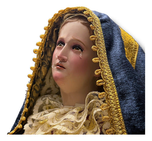 Dolorosa O Virgen De Los Dolores Para Vestir Y Bruñida 60cm