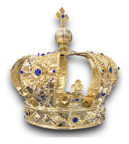 Corona Imperial De Latón Bañada En Oro #16