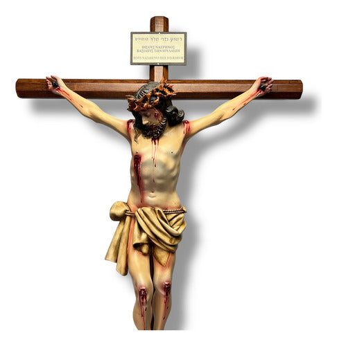 Crucifijo O Cristo Muerto Con Cruz Octagonal 90cm