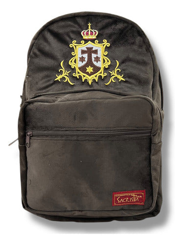 Mochila Sacristía Bordada Escudo Virgen Del Carmen 3.0