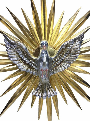Figura De El Espíritu Santo Recubierto En Hoja De Oro