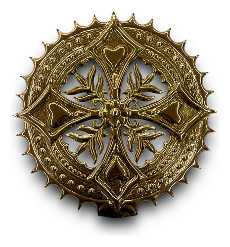 Aureola Bañada En Oro 20cm Para Imágenes De Jesús