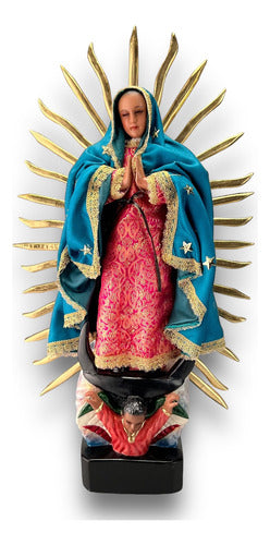 Virgen De Guadalupe Para Vestir Tallada En Madera 50cm