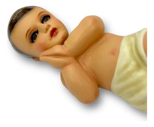 Niño Dios De Belén Tallado En Madera 13.5cm