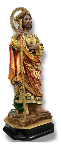 San Judas Tadeo 100cm Estofado En Oro