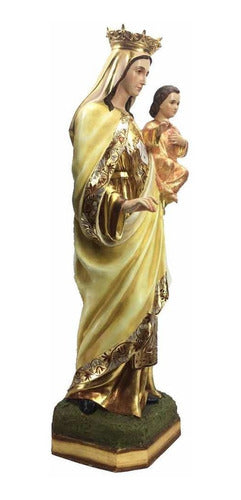 Escultura De Nuestra Señora Del Carmen 112cm Hoja De Oro