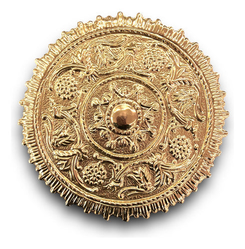 Aureola Barroca Baño De Oro Para Imagenes Religiosas 15.5cm