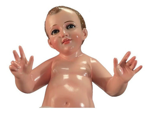Niño Dios 43cm Policromía Al Óleo