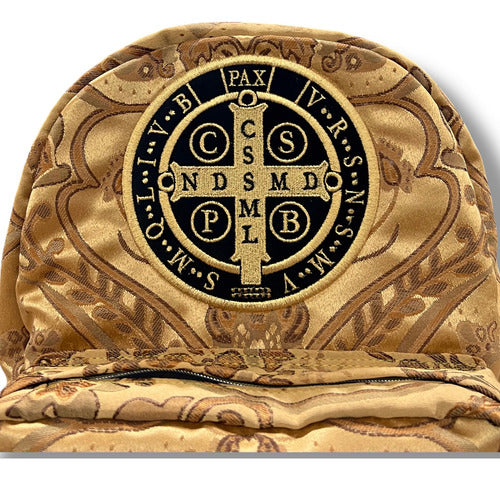 Mochila Sacristía Bordada Medalla De San Benito, Benedictino