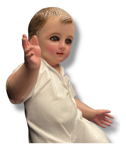 Niño Dios O Niño Jesús En Pasta Fina En Acabado Bruñido 30cm