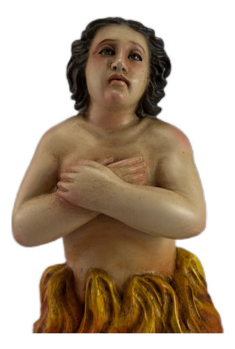 Ánima Del Purgatorio 18cm Talla En Madera