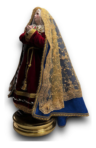 Virgen De Los Dolores Para Vestir Talla En Madera 50cm