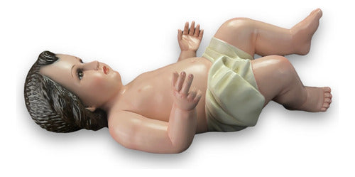 Niño Dios Tallado En Madera 60cm