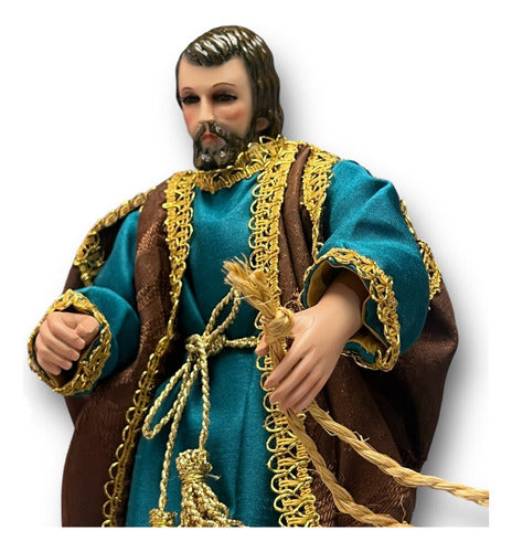 José Y María Jornada Imágenes De Vestir Talla En Madera 30cm