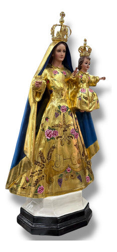 Virgen De La Candelaria En Hoja De Oro Y Acabado Fino 108cm