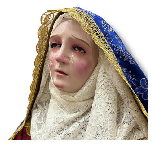 Dolorosa O Virgen De Los Dolores Para Vestir Y Bruñida 120cm
