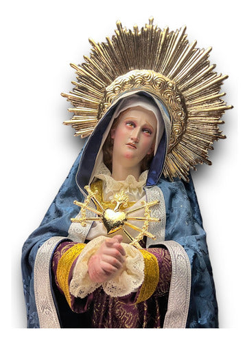 Virgen De Los Dolores Imagen Para Vestir Con Accesorios 68cm