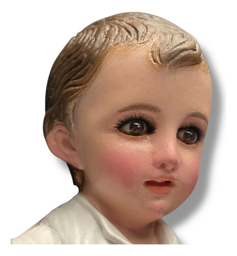 Niño Dios O Niño Jesús En Pasta Fina En Acabado Bruñido 30cm