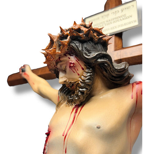 Crucifijo O Cristo Muerto Con Cruz Octagonal 90cm