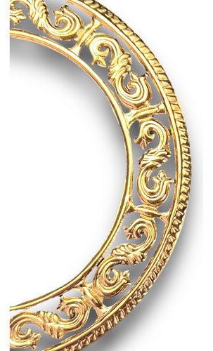 Aureola De 13.5cm Baño De Oro Para Santo Ó Imagen Religiosa