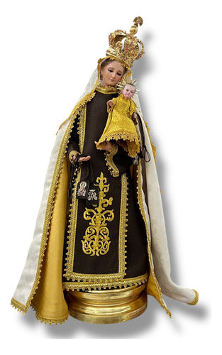 Virgen Del Carmen Para Vestir Y Bruñida Con Accesorios 60cm