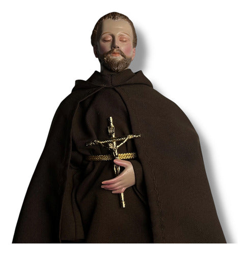 San Francisco De Asís Para Vestir Con 2 Cabezas Bruñido 57cm