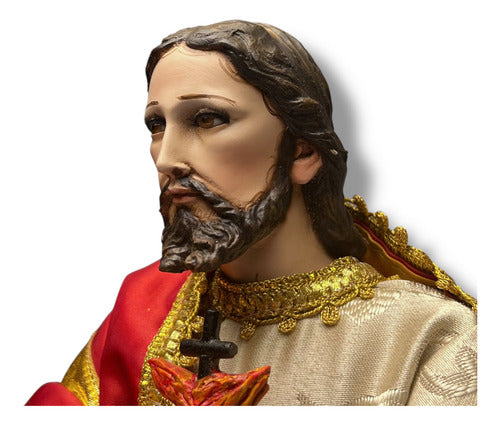 Sagrado Corazón De Jesús Para Vestir Articulado 45cm