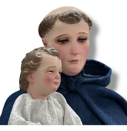 Figura San Antonio De Padua 40cm Para Vestir Y Bruñido